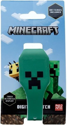 Minecraft Faces Silicone Digital Watch green - 第 1/1 張圖片