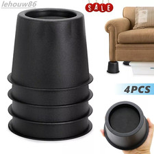 4x 13cm Furniture Raisers Risers Chair Bed Stands Round Feet Leg Extender UK