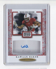 KAWAAN BAKER 2021 SAGE FOOTBALL RED PARALLEL AUTOGRAPHED ROOKIE-SHIPS FREE