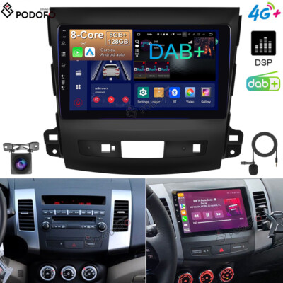 8+128G 8Kern Android 12 DAB+ Autoradio GPS Navi Für Mitsubishi Outlander Citroen