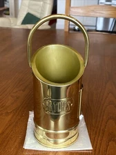 VTG NOS Teleflora Brass Handled Long Match Stick Holder HOLLAND Fireplace Mantle