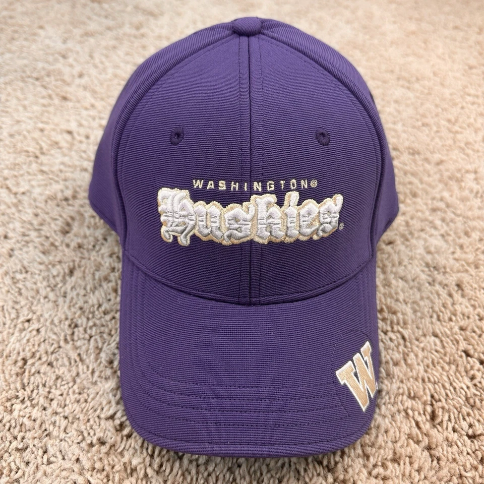 Sombrero Washington Huskies Púrpura Antiguo Inglés Logotipo Hechizado NCAA Gorra Ajustable Nuevo de Lote Antiguo Foto 2 de 4