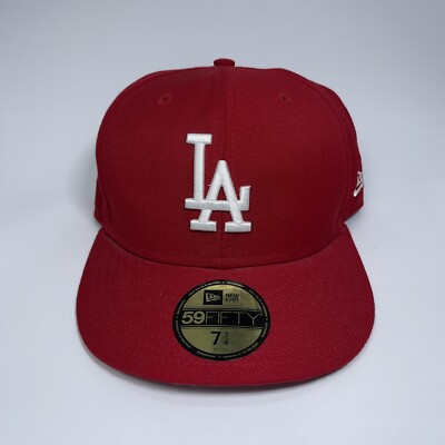 NEW ERA LA Dodgers 　59FIFTY 　7 3/4 New Era 59fifty 7 1/4 LA Dodgers Red Baseball Cap Hat Authentic