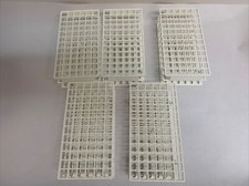 Lot of 5 - NALGENE Plastic 13mm Test Tube Vial Rack Holder Unwire 6x12 72 Slots