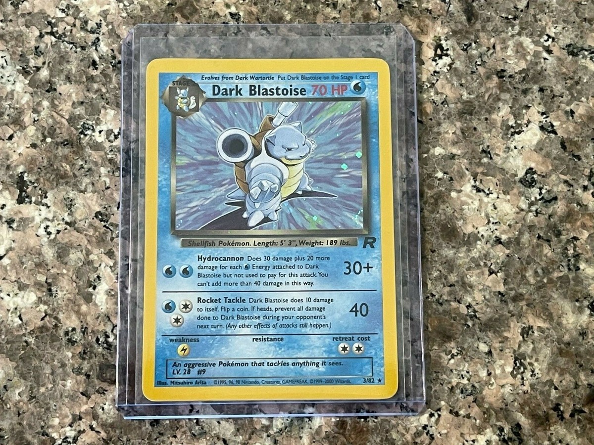 Dark Blastoise! VINTAGE Rare Pokémon Card! Card Number 3/82 Dark Blastoise! VINTAGE Rare Pokémon Card! Card Number 3/82