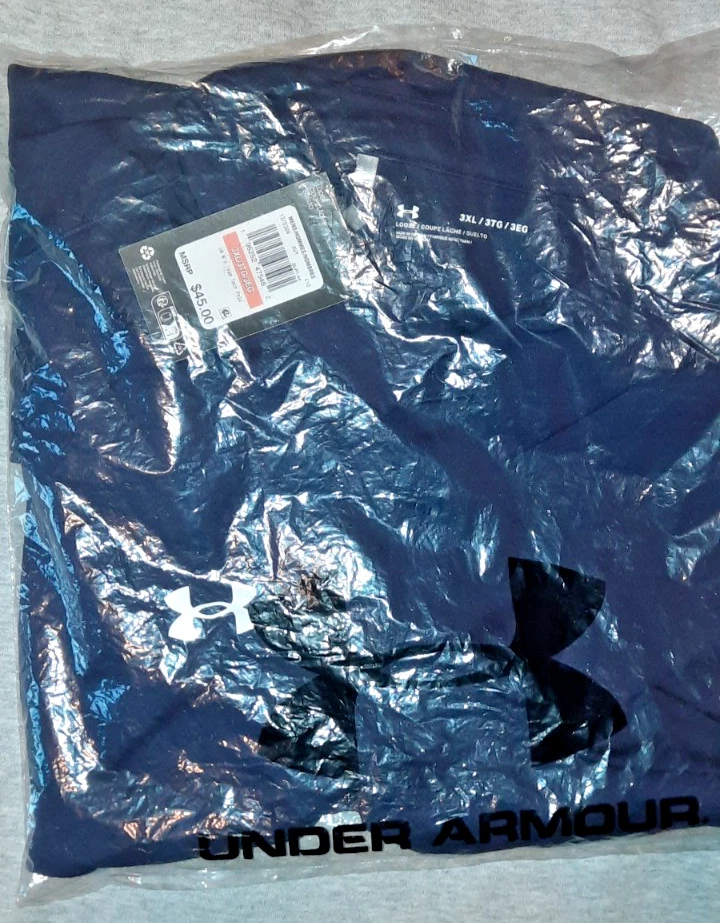 Under Armour - 1370399 UA Men's Performance Tech Golf Polo NWT Navy 3XL