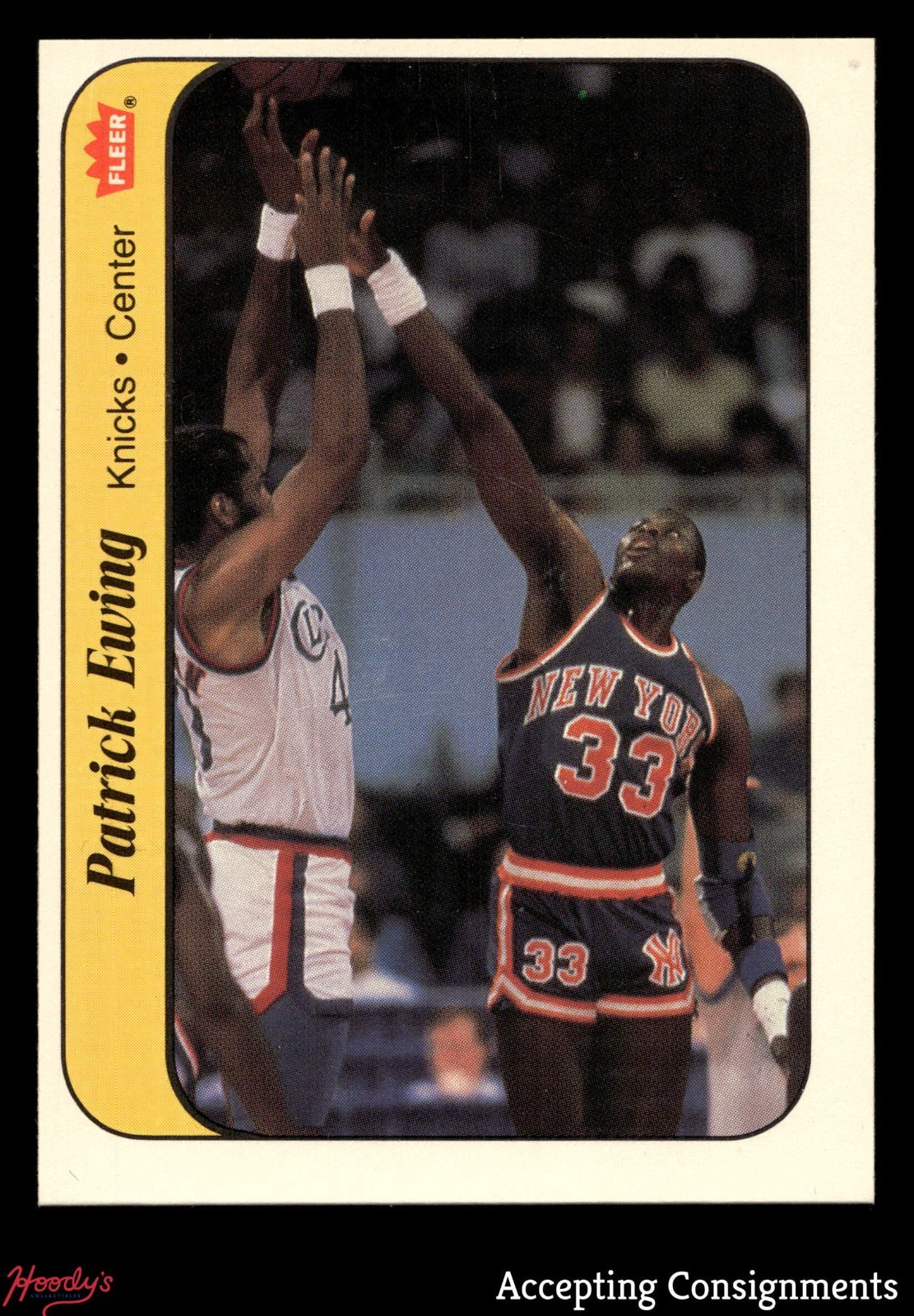 1986-87 Fleer Stickers #6 Patrick Ewing RC ROOKIE KNICKS HOF