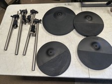 simmons titan series set of 4 electric drum cymbals with mounting arms