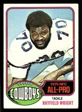 1976 Topps #190 Rayfield Wright (HOF) - Dallas Cowboys (Low Grade)