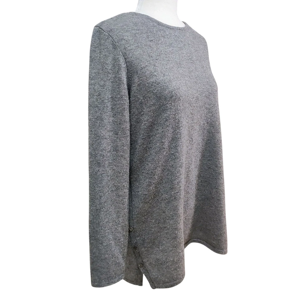 J McLaughlin Gray 100% Cashmere Sweater Long Sleeve Top Quiet Luxury Size Large - Image 3 of 4