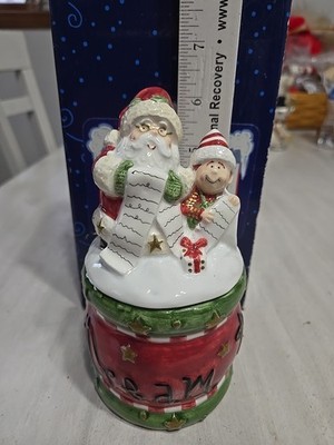 Nancy Williams Coyne & Company Santa Elf Trinket Jar 2000 NW2402 Christmas