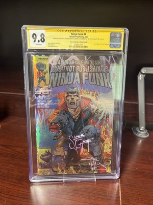 Ninja Funk #4 CGC 9.8 - Tyler Kirkham Foil Variant B - Signed JPG McFly & Shuitt