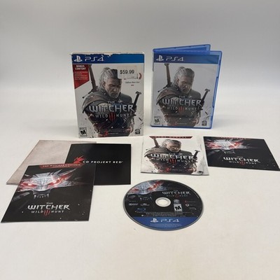 The Witcher 3 III Wild Hunt W/ Slipcover Map No Stickers PlayStation 4 PS4!