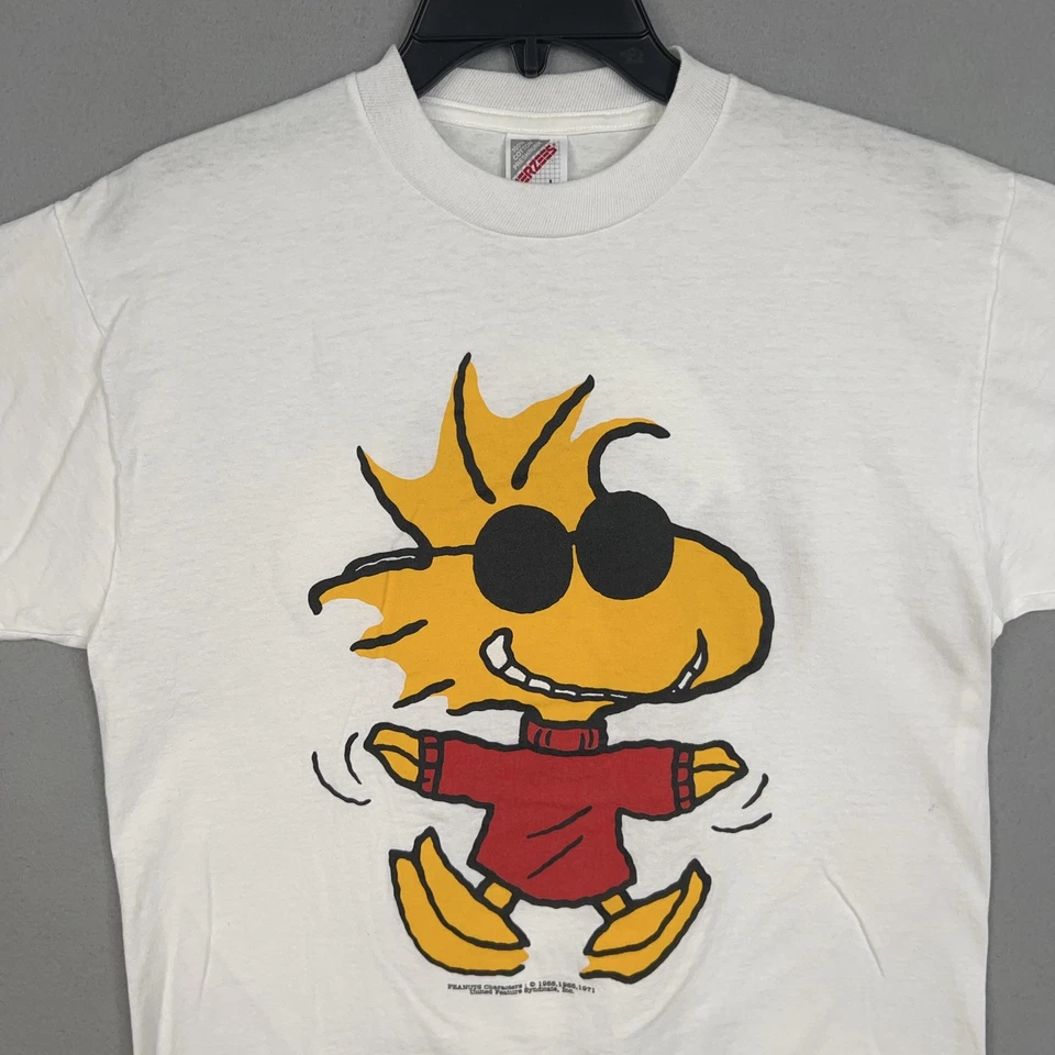 Vintage Peanuts Snoopy Joe Cool Woodstock Shirt Mens Large Double Sided 90s - Image 3 of 4
