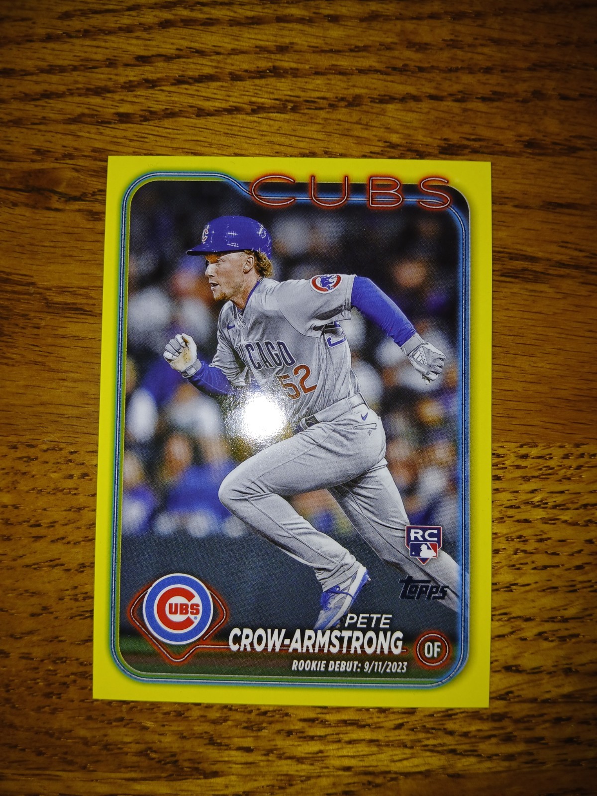 2024 Topps Update Series - Rookie Debut Pete Crow-Armstrong #US91 Yellow (RC)