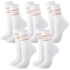 10 Pairs Bridesmaid Bride Socks White Pink Wedding Bridal Shower Party