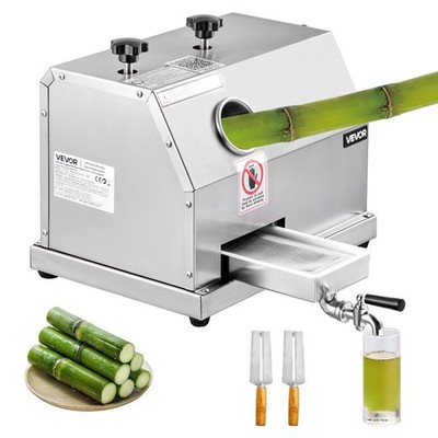 VEVOR Kommerzielle Manuelle Zuckerrohr-Entsafter 50 kg/h Zitruspresse Silber