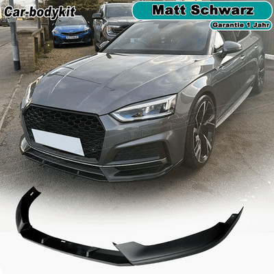 Matte Schwarz Frontspoiler Frontlippe Splitter Passt für Audi A5 B9 Sline S5 17+