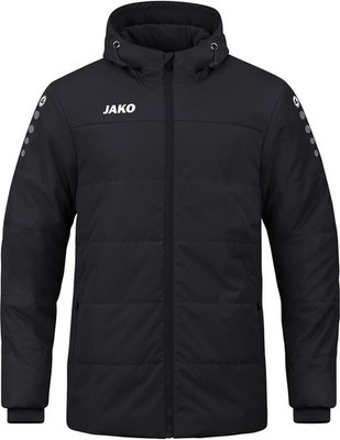 Coachjacke Team mit Kapuze SCHWARZ