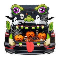 Trunk or Treat Car Decorations Kit - Halloween Zombie Frankenstein Monster Fac