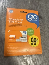 ATT Standard GO Sim Card For GSM Prepaid Cellphone Service No Contract