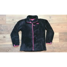 THE NORTH FACE Jacket Girls XL 18 Osito Fleece Full Zip Black Pink No Pockets