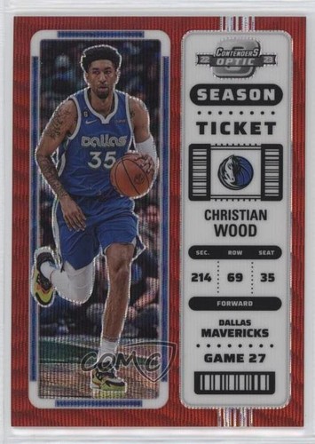 Biglietto Stagione 2022 Panini Contenders Optic Red Wave Prizm Christian Wood #74 1u6 - Foto 1 di 3