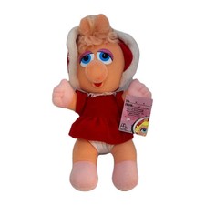Vintage Baby Miss Piggy Stuffed 11 Inch Plush Jim Henson Muppet Babies 1987