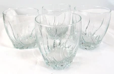 Set 4 Anchor Hocking Central Park Tumbler Old Fashioned Clear 12 Oz Wave Glasses