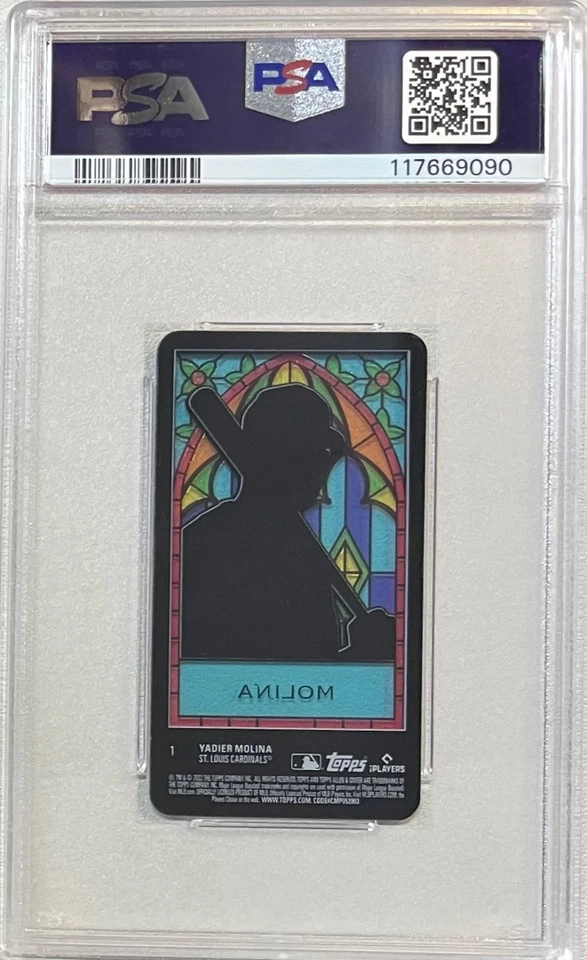 宝石完好 PSA 10 2022 Topps Allen & Ginter Yadier Molina 迷你彩色玻璃 #/25 — 第 2/2 张图片