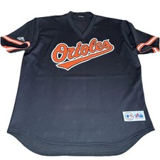 Vintage 90s Majestic Baltimore Orioles Mesh Batting Jersey Men's XL USA Made