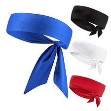Head Tie Headband, Tie Up Sweatband for Tennis Sweat Hair Band Ninja Multicolor