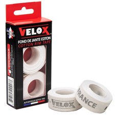 Velox F222K00 Jante Cotton Tape 22mm Cotton Rim Tape - White, 22mm x 2m