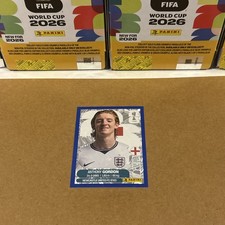 2026 Panini World Cup Sticker Blue Crumple Parallel England Anthony Gordon ENG15