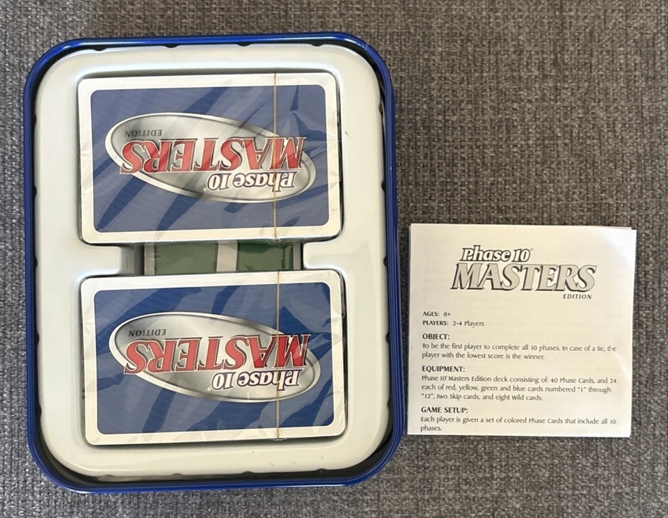 Phase 10 Masters Edition - 2009 Fundex Games Collectible Tin NEW Sealed cards - Image 3 of 4