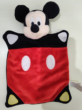 Disney Mickey Mouse Baby Lovey Security Blanket Cuddle Toy Just Play Red Black
