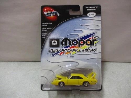 100% Hot Wheels 1970 Plymouth Superbird Mopar Performance Parts Yellow