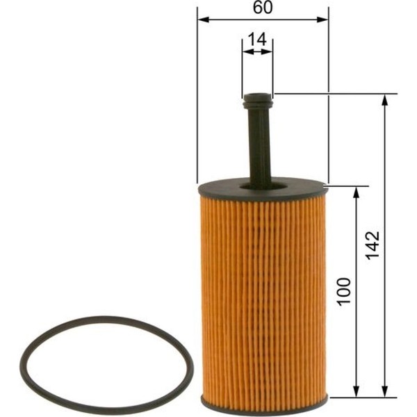 Bosch 1 457 429 193 ÖLfilter FüR Peugeot Citroen ÖLreinigung Inspektion-image