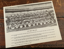 NEW YORK JETS 1971 8 x 10 Team Photo JOE NAMATH John Riggins Football NFL Used