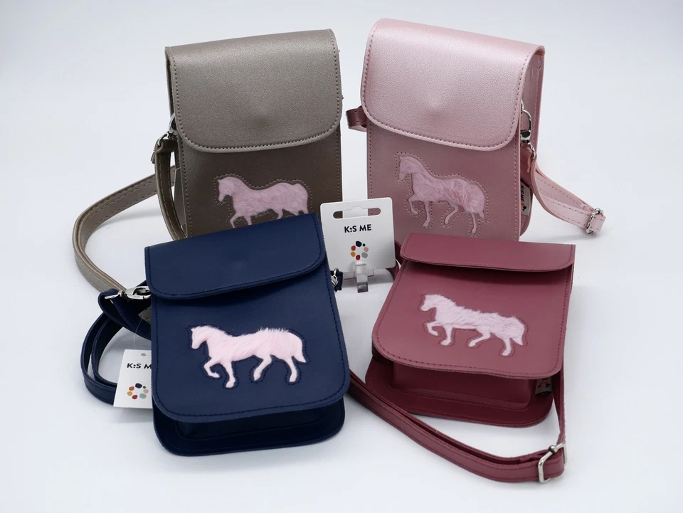 Handytasche Pferd Plüsch – Süße Handytasche für Kinder im Pferde-Design mit Plüs - Bild 1 von 1
