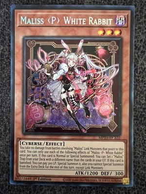 Yugioh Maliss P White Rabbit MP25-EN122 Prismatic Secret Rare 1st Edition NM
