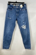 Levi's Premium Women's Wedgie Fit Jeans Blue NWT High Rise Tapered Leg Size 26