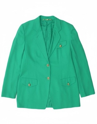 BASLER Damen 2 Knopf Blazer Jacke IT 42 mittelgrün Polyester AH04