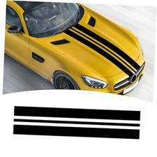 Car Racing Body Stripes Stickers, Modification Car Vinyl Hood Bumper Black