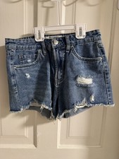 Refuge Denim Nashville Cut Off Distressed Blue Jean Shorts Women  s Size 3