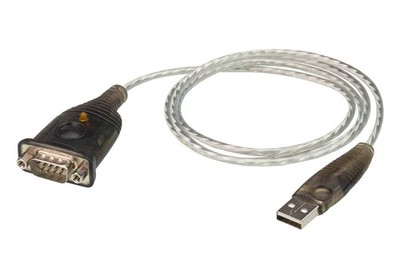 ATEN UC232A1 (1m) USB To RS-232 Adaptor Cable UK   #1 KVM Market Leader,Black