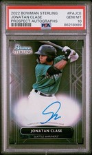 2022 Bowman Sterling Prospect Auto Jonatan Clase PSA 10