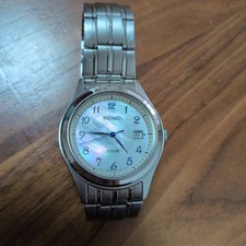 Seiko Solar Watch Mens V147 0AD0 Timepiece Wristwatch for Men Quartz