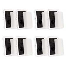 Theater Solutions TS80W Flush Mount Speakers with 8" Woofers In Wall 4 Pairs