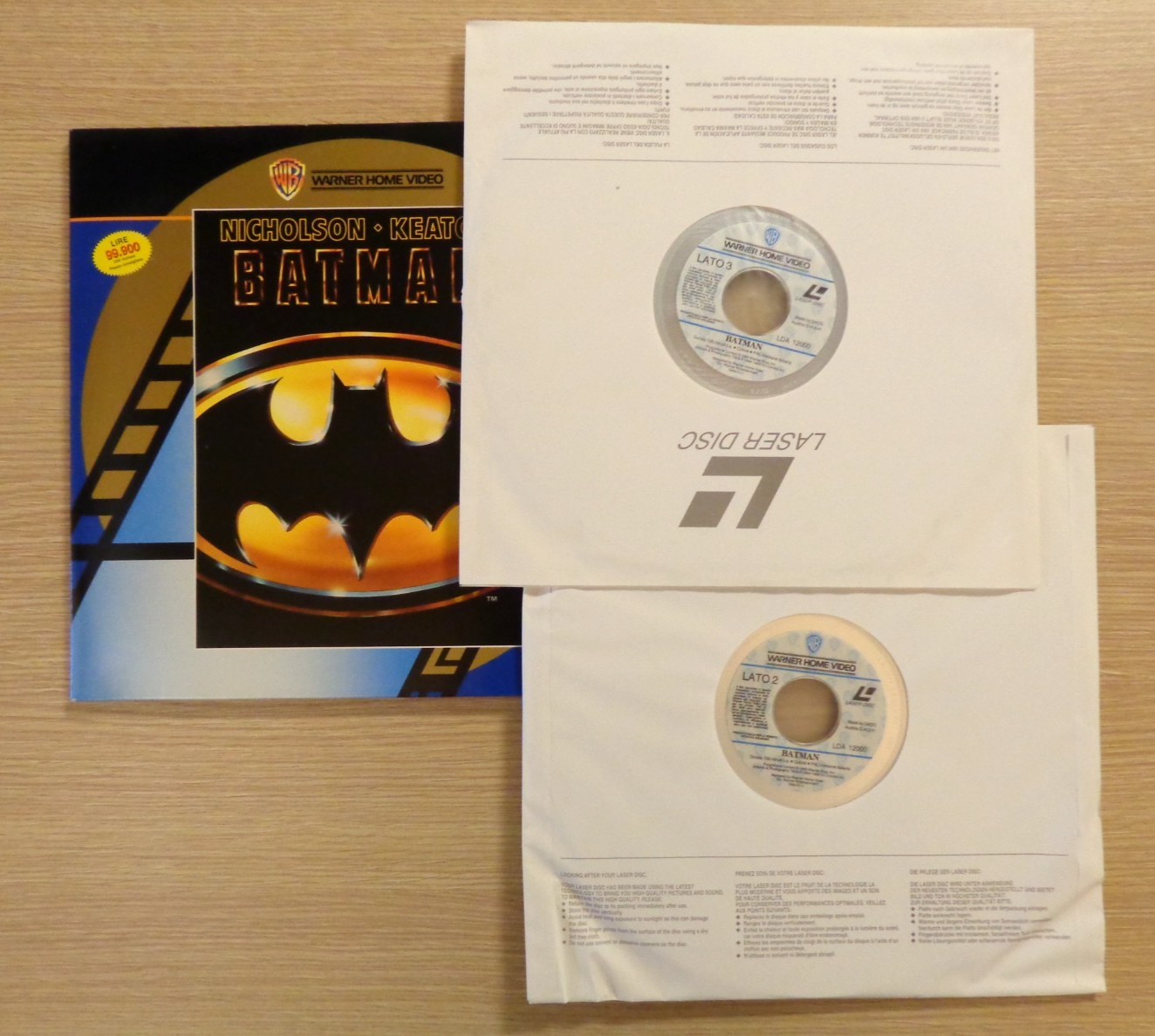 Batman Laser Disc FILM Warner Bros PAL Tim Burton Nicholson Keaton ...
